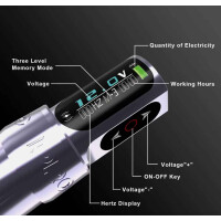 Kabellose Tattoo Maschine 4,0mm 1800mAh Pen 2 Akkus Kernloser Motor Lavender Metallic