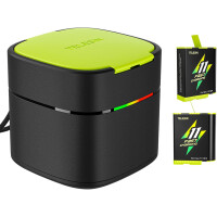2x Akku 1750mAh Ladebox GoPro Hero 9 10 11 TELESIN GP-FCK-B11
