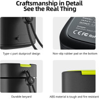 2x Akku 1750mAh Ladebox GoPro Hero 9 10 11 TELESIN GP-FCK-B11