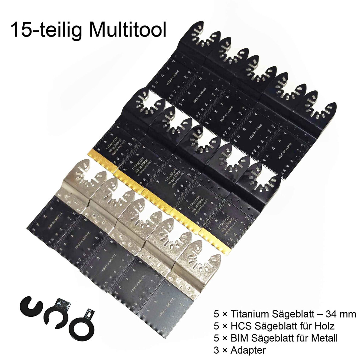 15x Multitool Sägeblätter Holz box