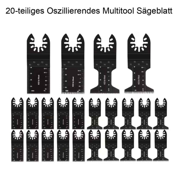 20x Oszillierende Sägeblätter Multitool Holz Kunststoff HCS 35 45mm