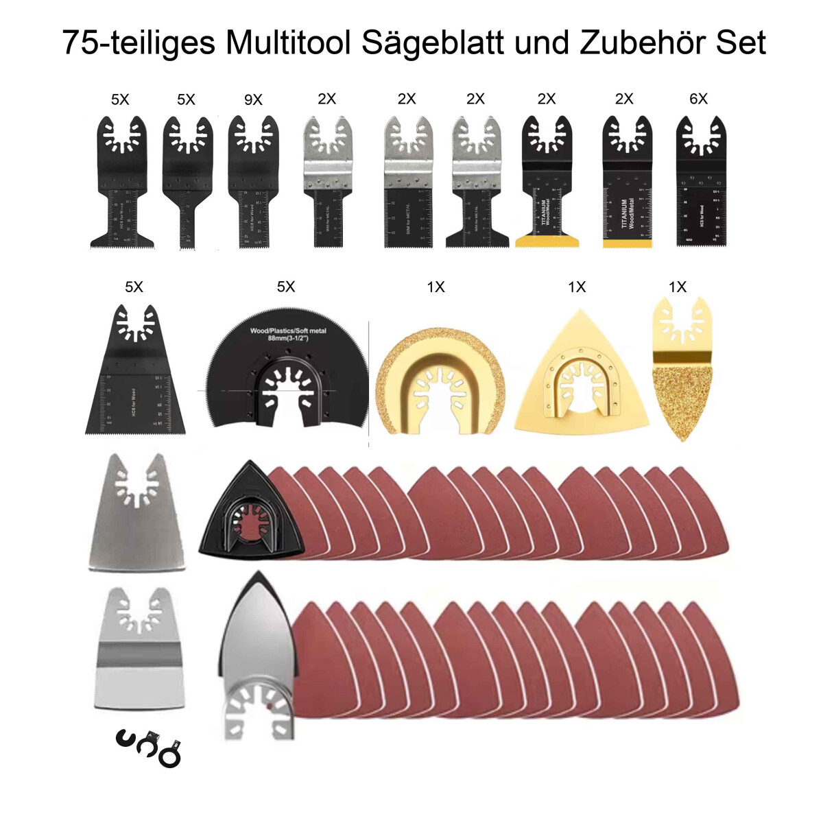 75x Multitool Sägeblätter Schl box