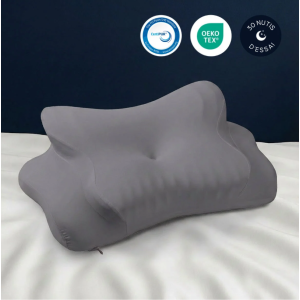 Ergonomisches Kissen Memory Foam Nackenkissen Schlafkissen Grau SOYA 3.0