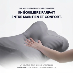 Ergonomisches Kissen Memory Foam Nackenkissen Schlafkissen Grau SOYA 3.0