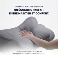 Ergonomisches Kissen Memory Foam Nackenkissen Schlafkissen Grau SOYA 3.0