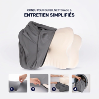 Ergonomisches Kissen Memory Foam Nackenkissen Schlafkissen Grau SOYA 3.0
