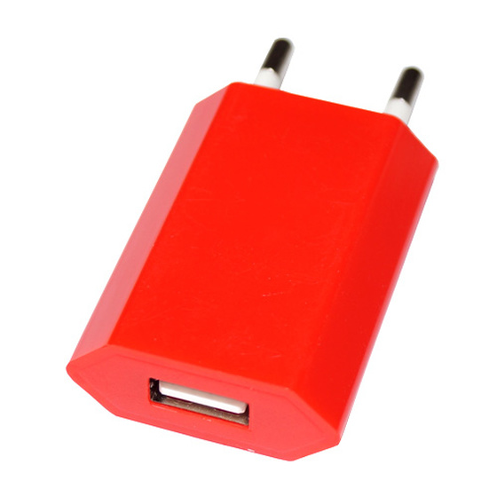 Universal USB Netzteil in Rot